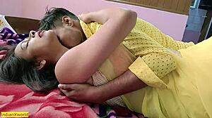 cute desi honeymoon couple bangs bent over doggystyle deepthroat pussy