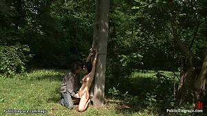 Gagged Bound Euro Slut Choked Gagged Public Monster Cock Fuck