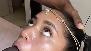 Amateur bbw sucks neighbors huge black cock to tease her partner