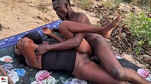 Big tit skinny babe perfect body pussy fucked doggystyle beach