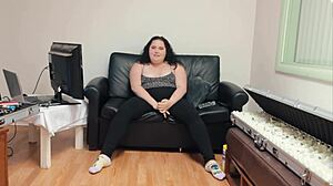 Charlotte Rose spreads her plump shaved pussy wide for deep dildo fucks on cam