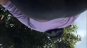 naughty latinas flash tits in public before lesbian threesome