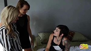 big ass lesbians from bar strip lick clits and finger tight pussies at home
