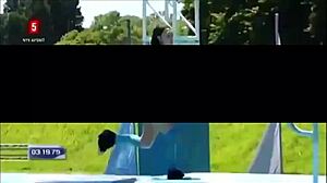 i can't stop watching these pretty danish bikini girls wipeout at the pool