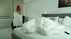 step son catches step mom undressing for sauna sex
