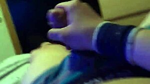 Sexy cock jerking off close up