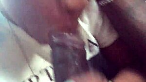 ebony slut gives public blowjob in the car