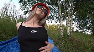 Does this cute teen enjoy riding after her walk outside?