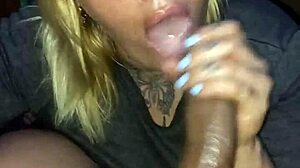 Rainyday works her throat on cock