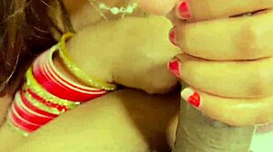 indian newly married friend cute wife gives black cock spit blowjob