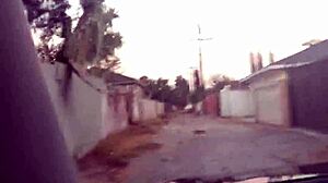 ebony slut gives public blowjob in the car