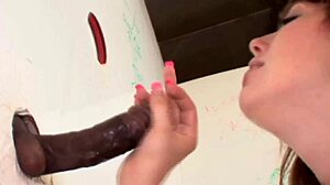 emma ash milks chocolate at gloryhole
