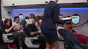 Adult time - olivia jay flashes tits gets caught & fucked hard by seatmate
