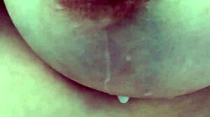 milf italiana pulls out her hard nipple full of hot milk