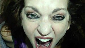 Raven sexy blowjob with oral cumshot finish