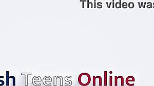 teen student works a plug in her ass