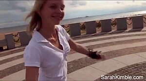 sweet sarah shows pussy close up while skating