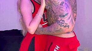 tattooed stud fucking young student girl hard