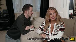 mature milf seduces young neighbor with juicy pussy 😈