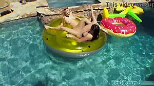 Teal conrad in hot action