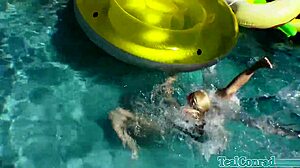 Teal conrad in hot action