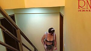 naughty maid shows her pussy 😏