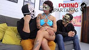 Annie Does Interview On Presenters Lap And Humiliates Cuck