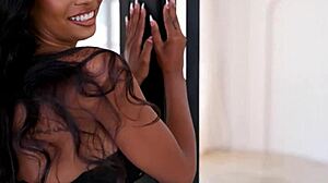 Stunning ebony teen 18+ linda steadman posed in sexy lingerie and exposed babes perfect body