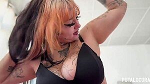 Putalocura tatuada bbw deedee chupando tu polla entre sus enormes tetas con piercings