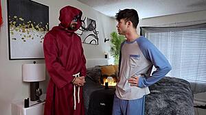 masked mommy in law shows her big ass to watching husband