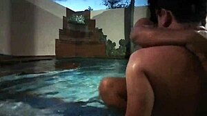 Buddy's Old Lady Swimming In Florida Pool