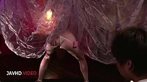 milf eri inoue gives blowjob and takes cum in mouth