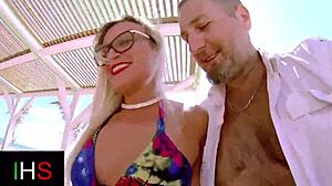 blonde milf with glasses fucked in the ass