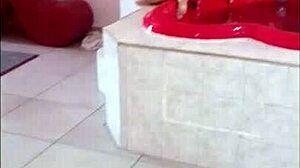 redhead pawg caught in jacuzzi getting handled raw