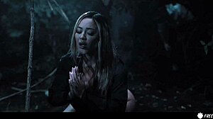 asian slut gets used like fuckdoll in woods