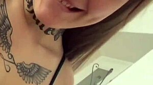 Petite brunette teen rims deepthroats and gets messy facial