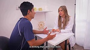 doctor mollysmithx cures the erectile dysfunction of her patient with a huge cock
