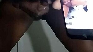 Ebony enjoys outdoor snowy weather sex for free