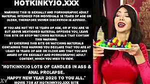 hotkinkyjo lots of candles in ass happy new year