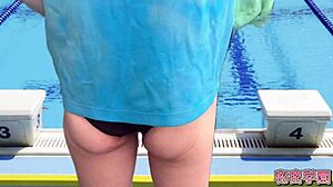 Im a slud who ejaculates in the swimsuit of the womens swimming club️ cross-dressing masturbation swimming class secretgakuen