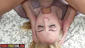 euro teen sofie otis gags hard on pov deepthroat blowjob