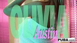 super sexy olivia austin teases in the shower