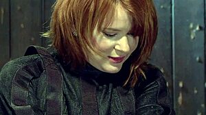 Redhead In Strait Jacket Gets Tormented Hard