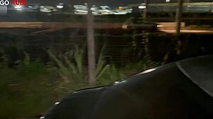 paolla hotwife rides a huge cock in the car