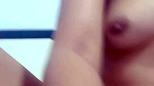 Lonely sister touches her body and masturbates