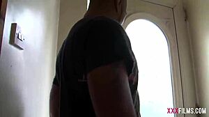 stepbrother drills lovely stepsister in school uniform