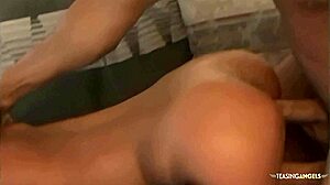 blonde milf submits to muscular man and his cock