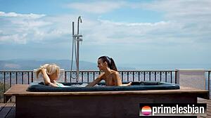 wanna see us cum in the hottub angie lynx and ohana