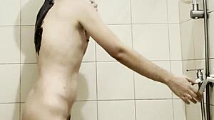petite pinay filipina teen fingers her hairy pussy in the shower