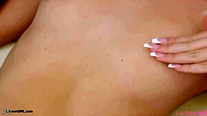 blonde beauty with teen spirit shows her sexy body